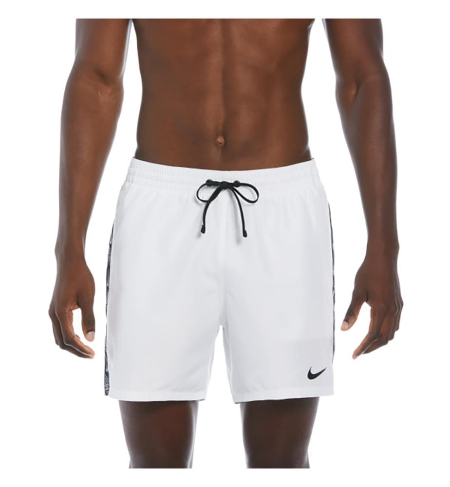 Short de Bain Volley 5" Logo Tape - Blanc