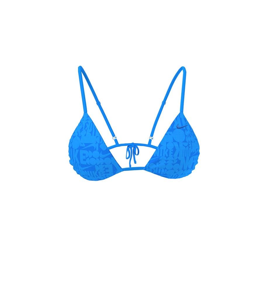 Retro Flow Bikini-Oberteil mit Bindebändern - Photo Blue