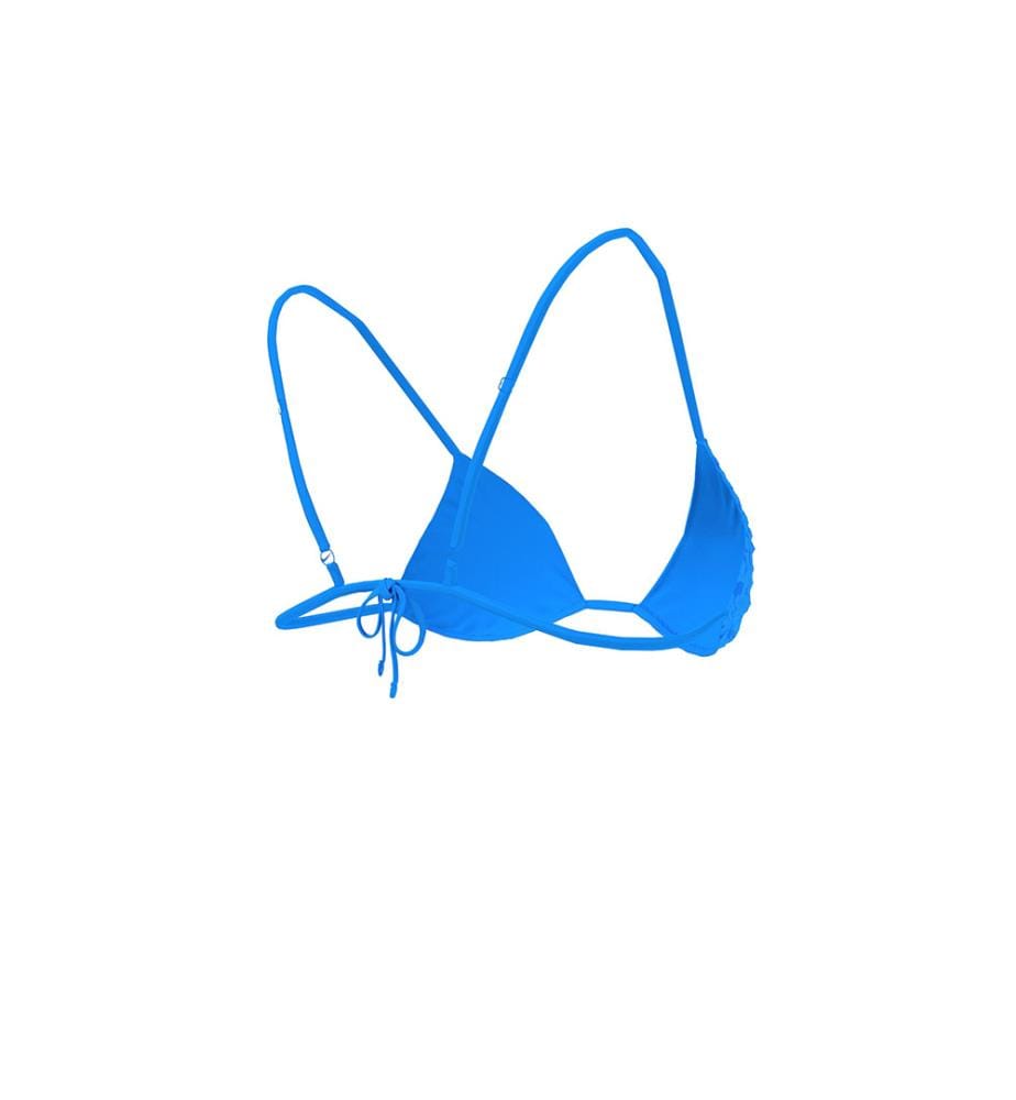 Retro Flow Bikini-Oberteil mit Bindebändern - Photo Blue