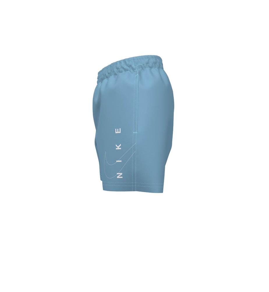 Short de Bain Volley 4" Split Logo - Aquarius Blue