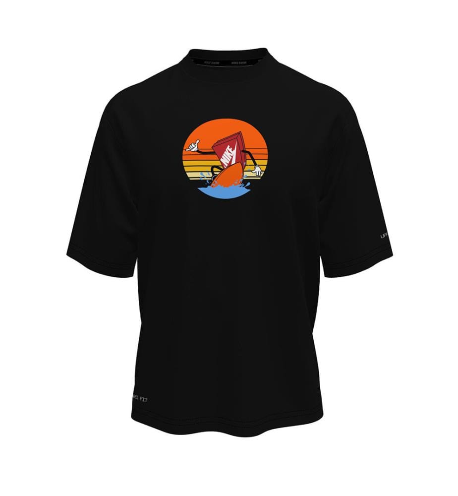 Sunset Surf Big Kurzarm-Hydroguard - Schwarz