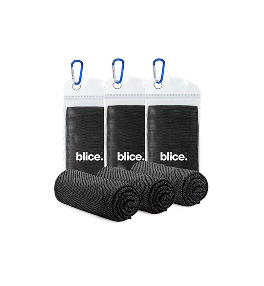 Lot de 3 Serviettes Rafraîchissantes 100 x 30 cm - Noir