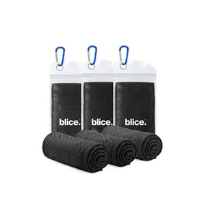 Lot de 3 Serviettes Rafraîchissantes 100 x 30 cm - Noir