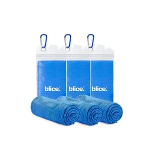 Lot de 3 Serviettes Rafraîchissantes 100 x 30 cm - Bleu