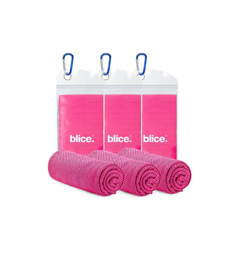 Lot de 3 Serviettes Rafraîchissantes 100 x 30 cm - Rose