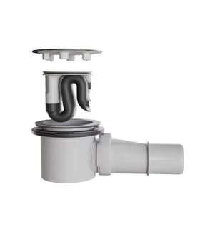 Visolva - Siphon sans nettoyage avec couvercle chromé