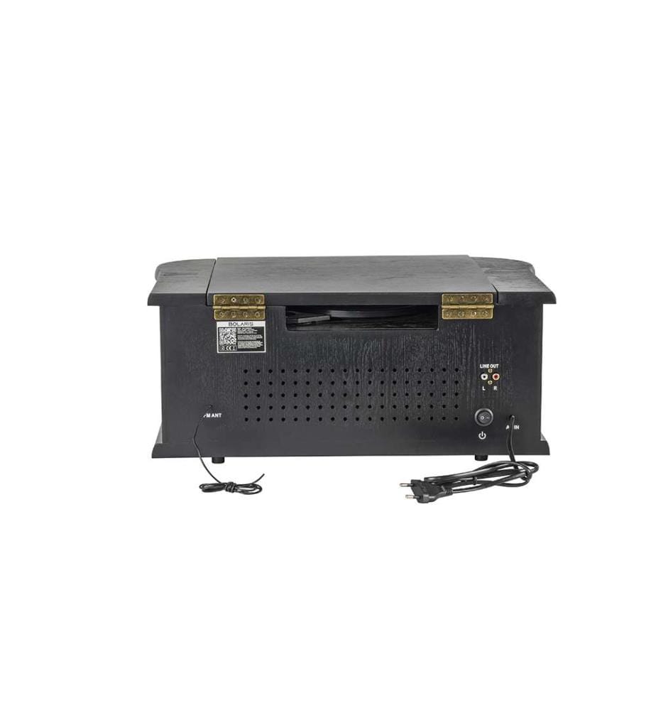Bolaris Bluetooth CD K7 AM / FM 5 W turntable - Cambridge model - Black