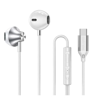Écouteurs USB-C Jupiter - Microphone - Argenté