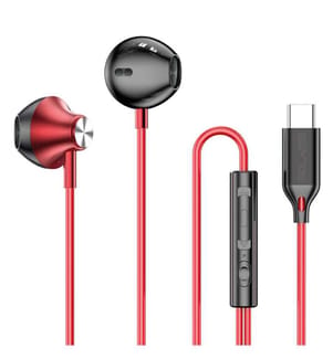Écouteurs USB-C Jupiter - Microphone - Rouge