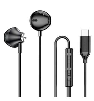 Écouteurs USB-C Jupiter - Microphone - Noir