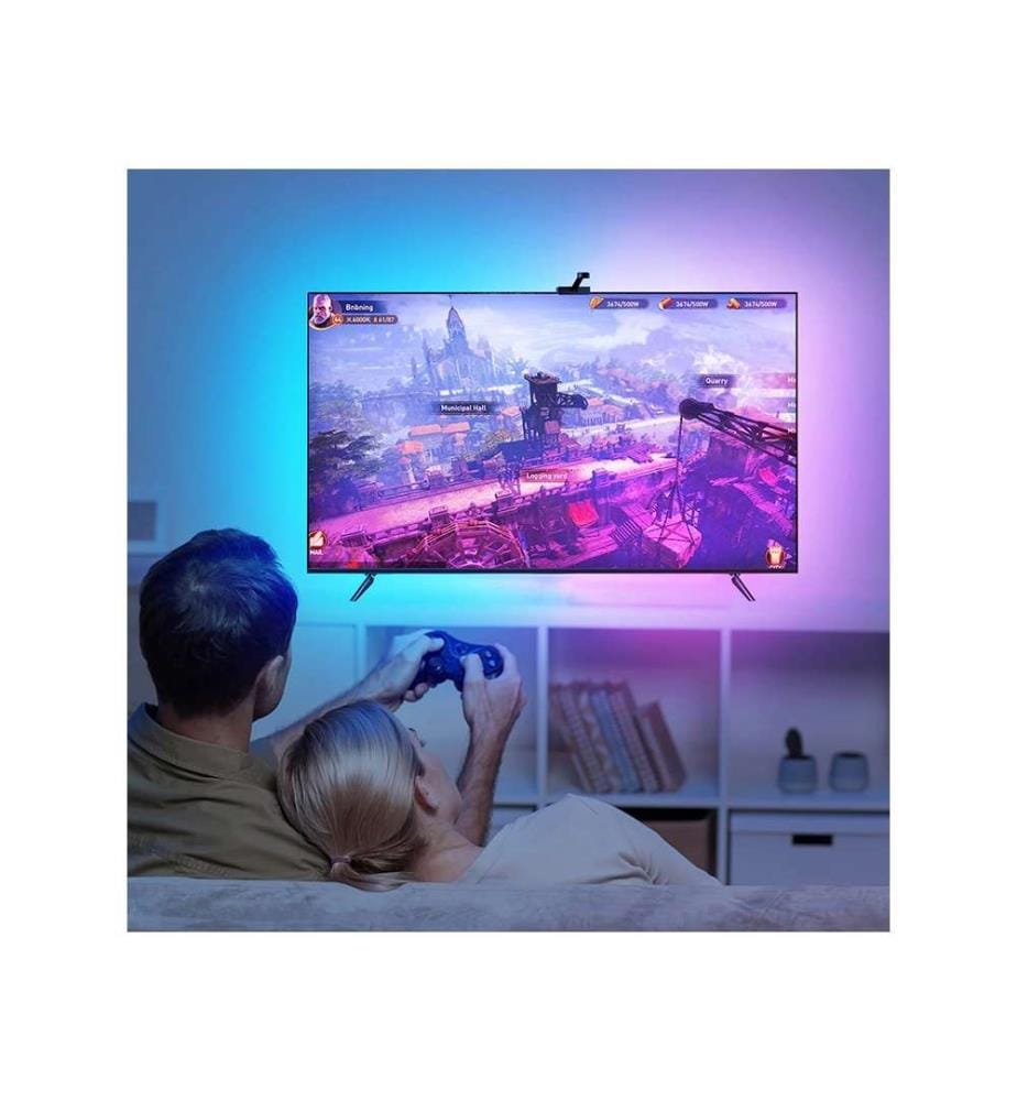 3.8 m synchronized Wifi LED lighting with camera for 55" to 65" TVs