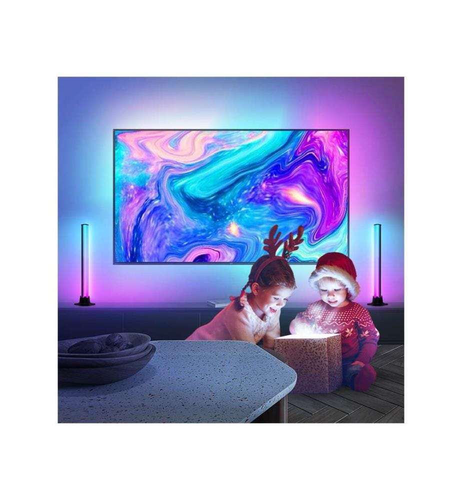 Synchronized Wifi LED lighting 3.8 m HDMI with side modules for 55" to 65" TVs