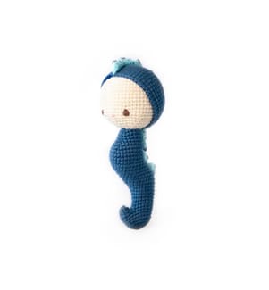 Hippocampe en crochet petit bleu