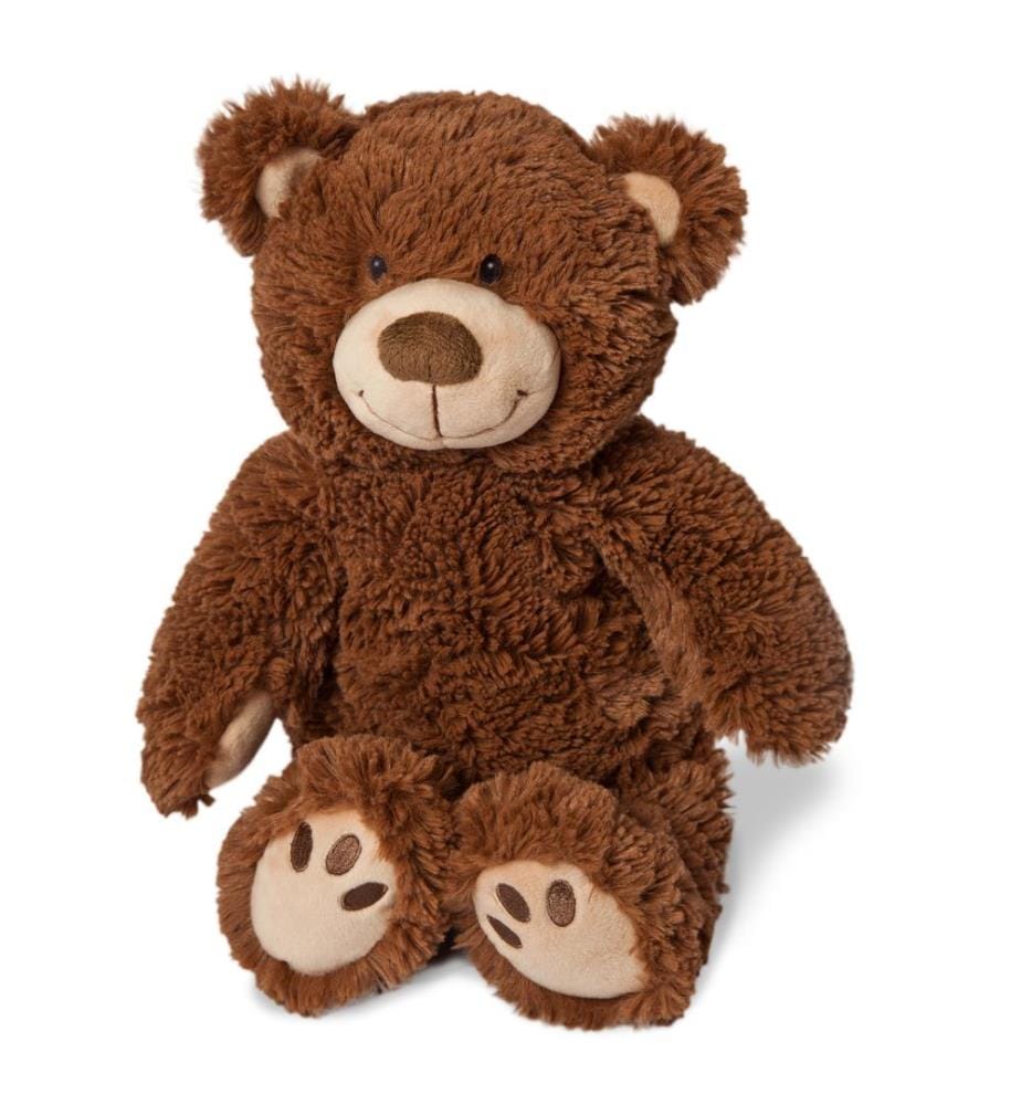 Peluche chauffante ours, père assis