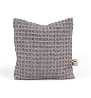Coussin au colza piqué gaufré gris