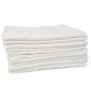 Langes en mousseline 8 pcs. blanc
