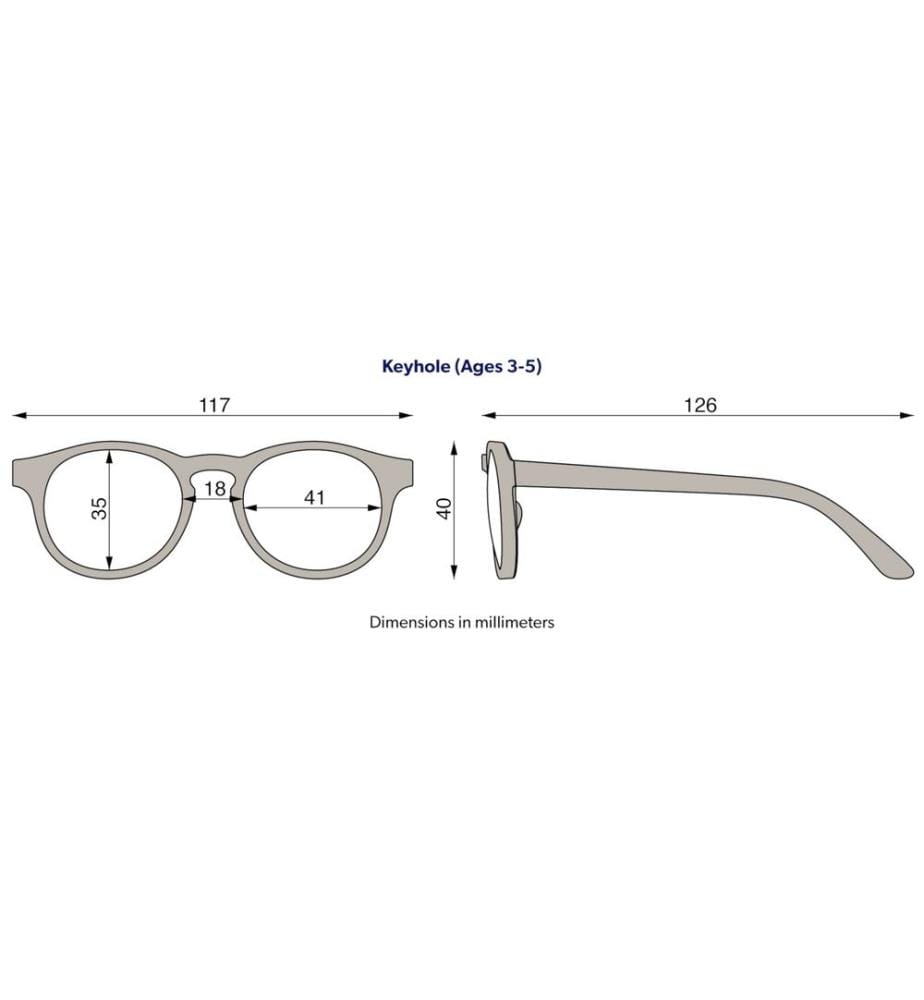 Lunettes de soleil Original Keyhole Jet Black 3-5 ans