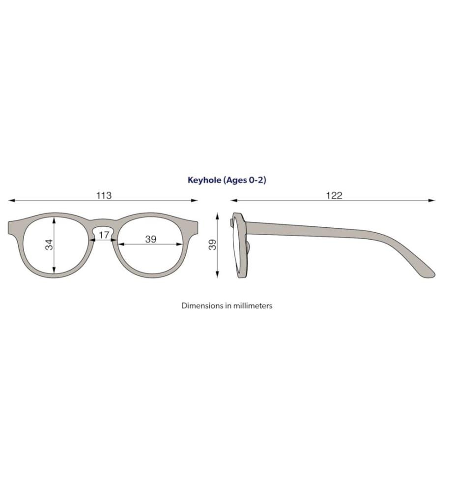 Lunettes de soleil Original Keyhole Jet Black 0-2 ans