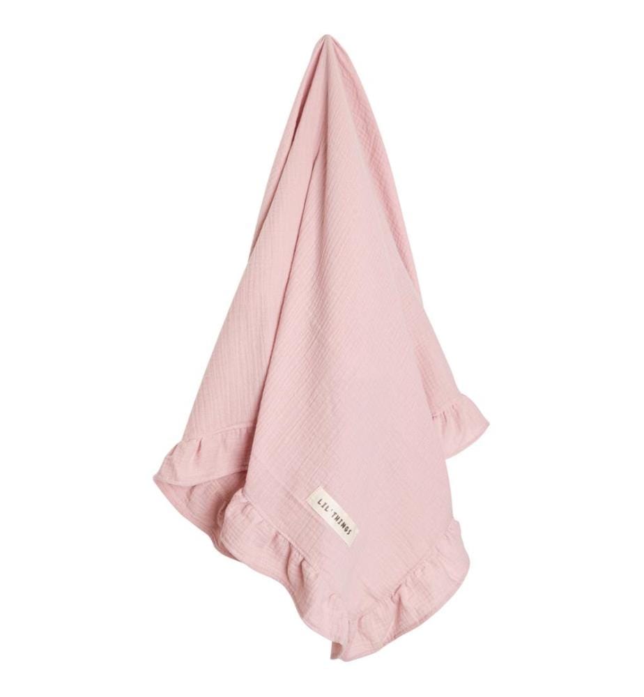 Couverture d'emmaillotage en mousseline rose