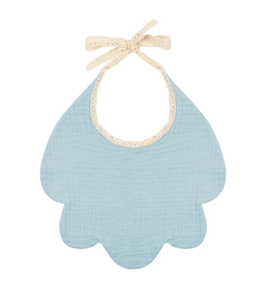Bavoir pour bébé en mousseline bleu