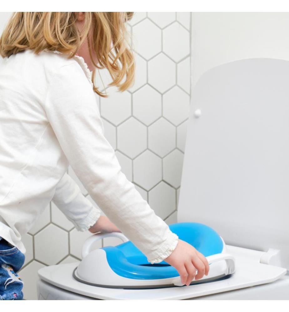 Réducteur de toilette avec poignées weePOD bleu