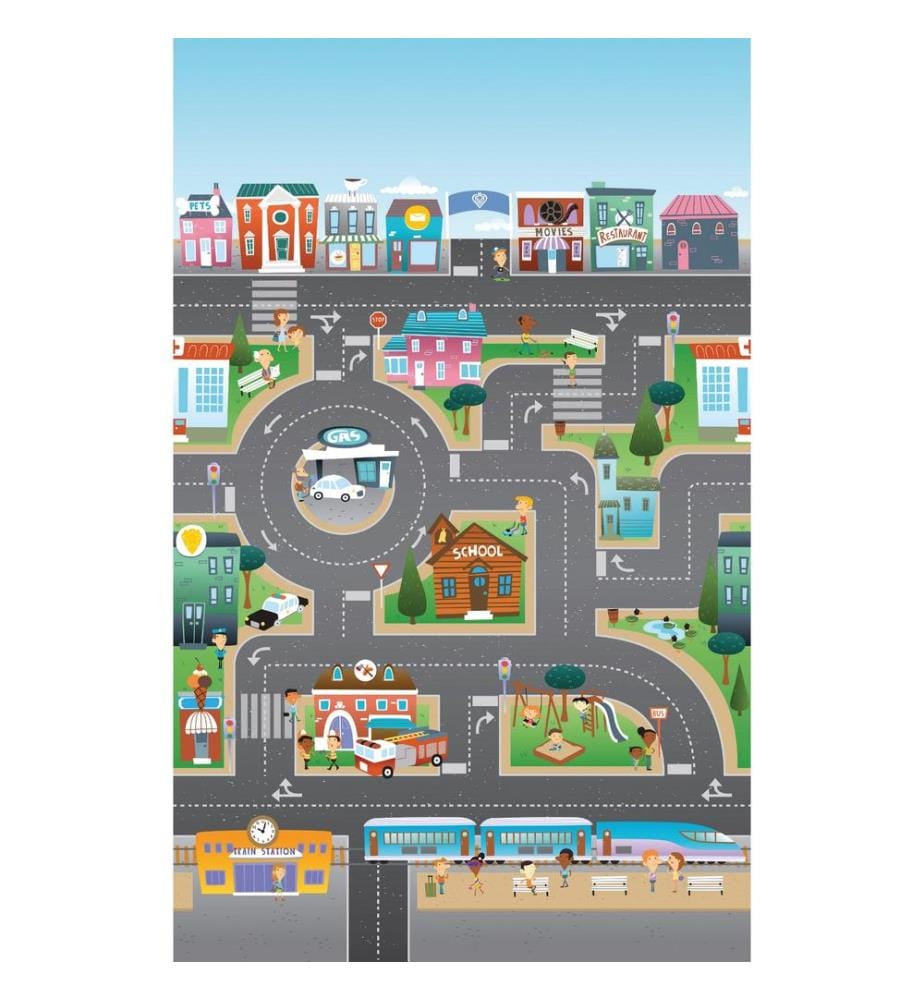 Mega tapis de jeu, 2 côtés, City/Farm