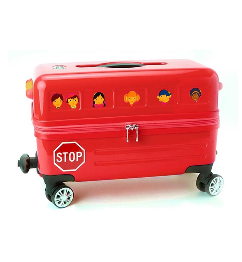 Rollkoffer Schulbus rot