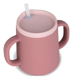 Tasse apprentissage bébé 3en1 rose vif