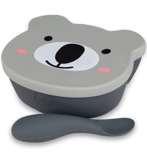 Bol bébé avec cuillère gris