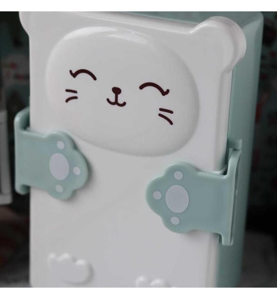 Boîte à gouter Bento Chat menthe