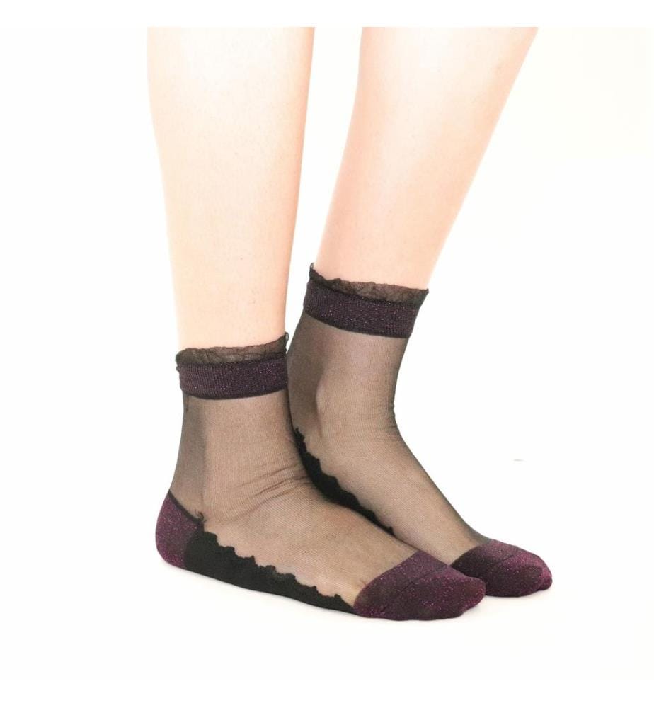Chaussettes SHINE parme