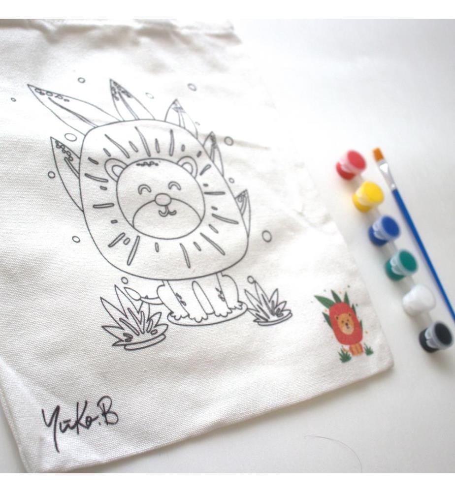 Totebag à peindre Lion