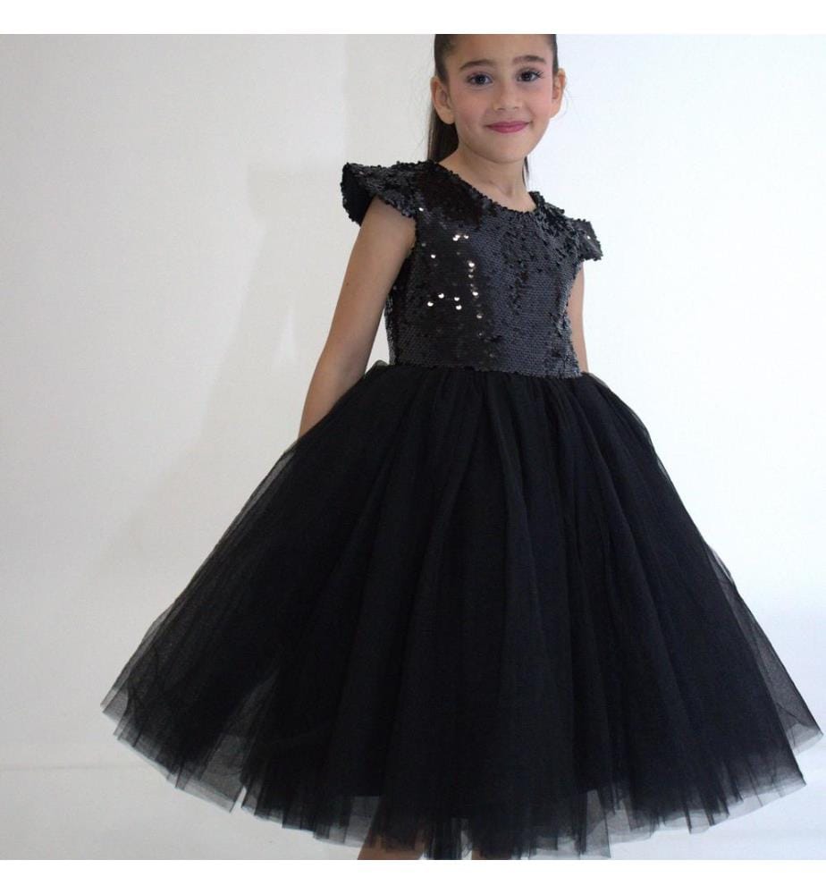 Robe de cérémonie Fiona noir 150 cm