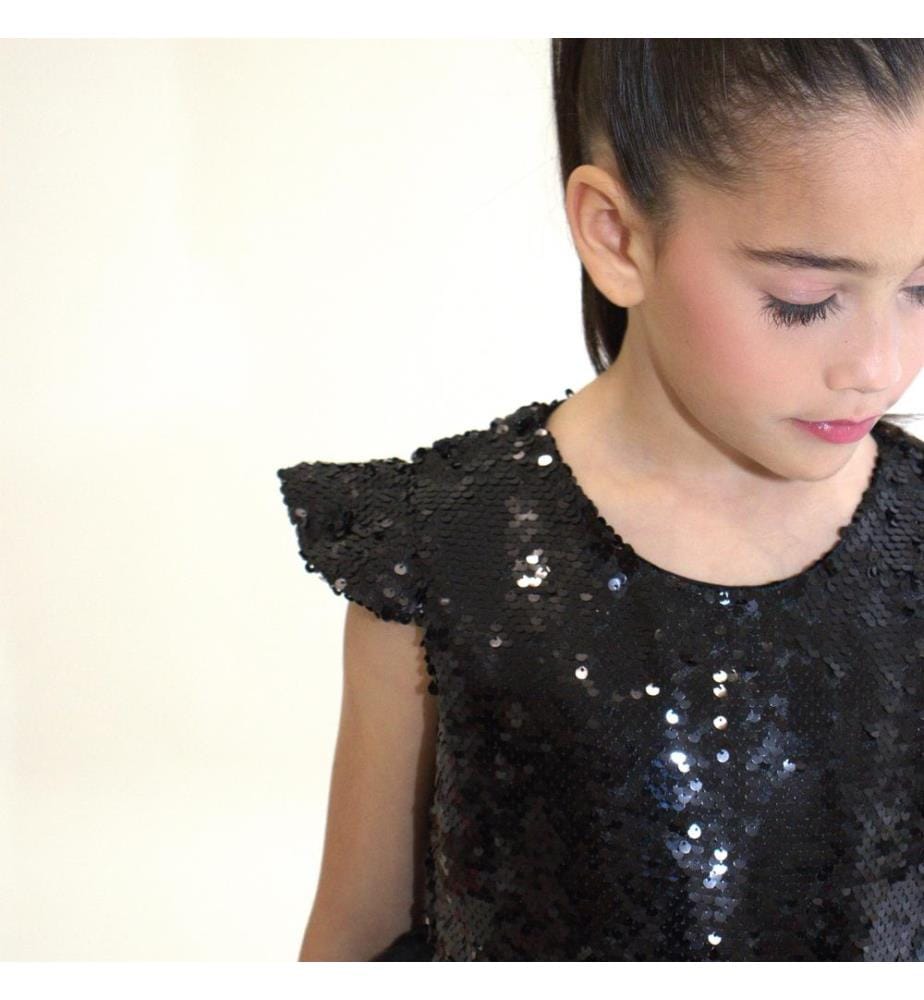 Robe de cérémonie Fiona noir 150 cm