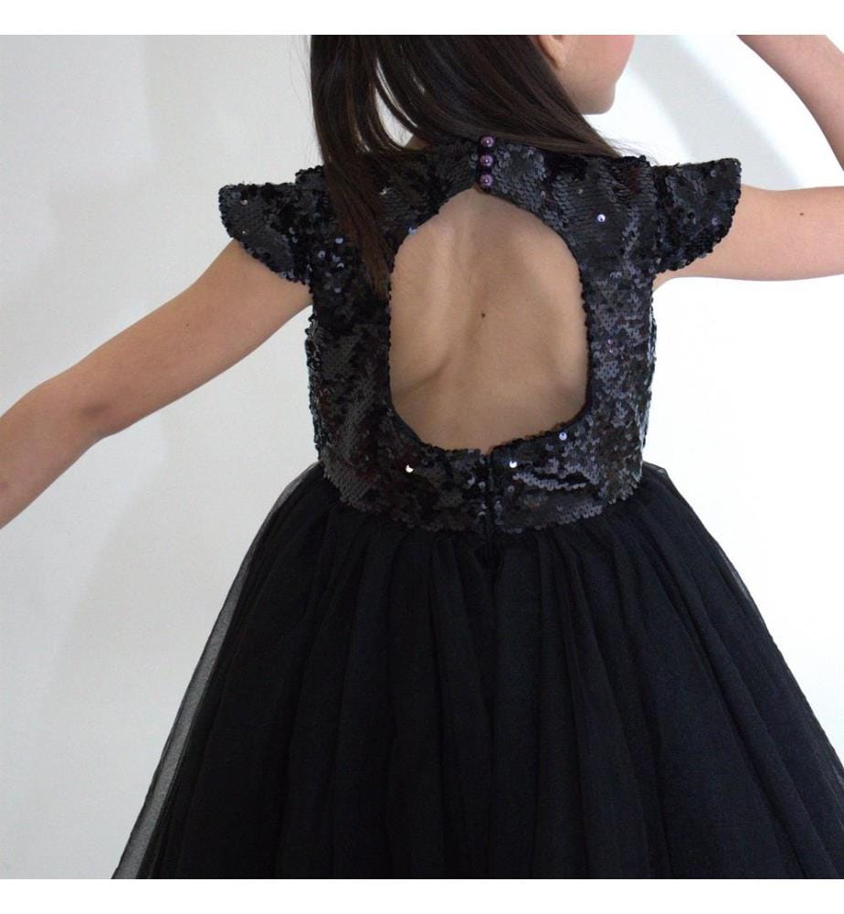 Robe de cérémonie Fiona noir 150 cm