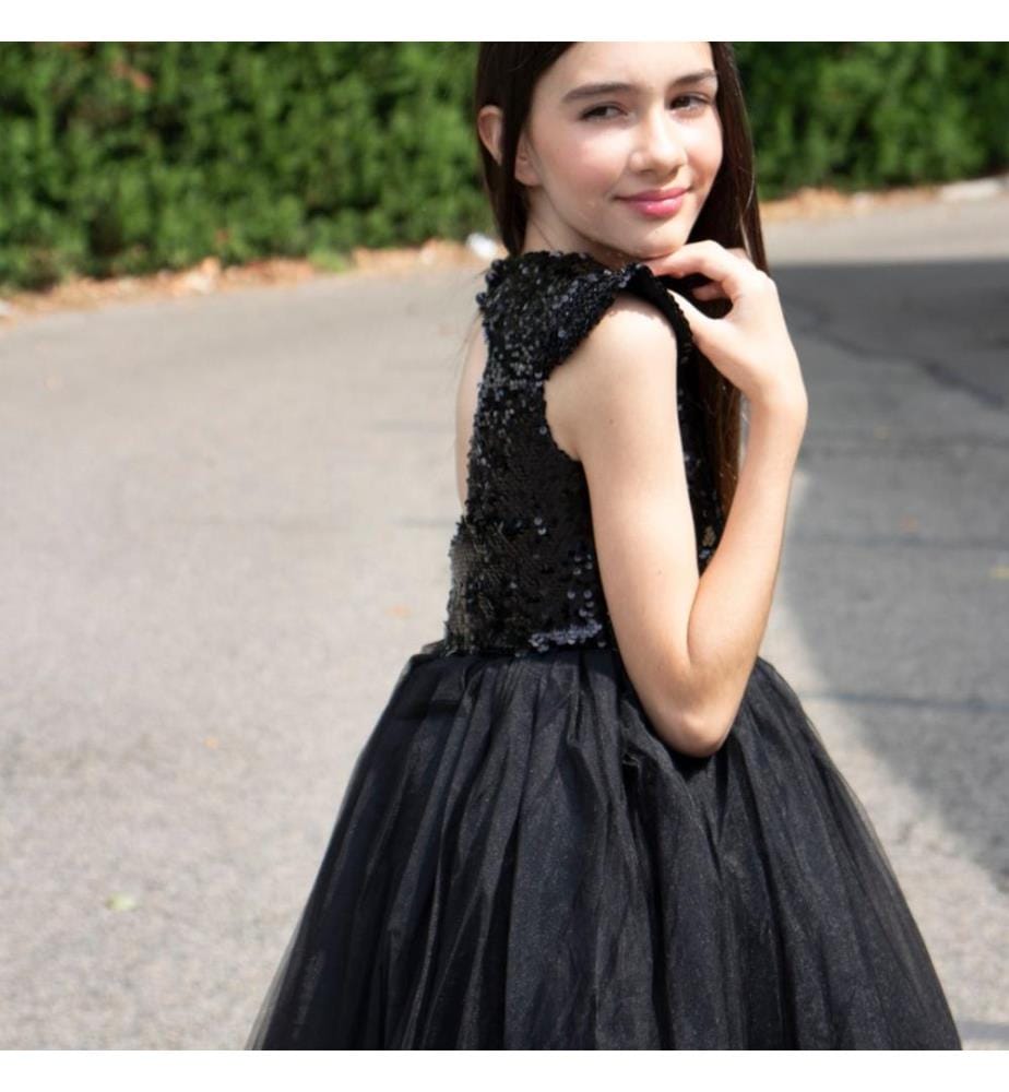 Robe de cérémonie Fiona noir 150 cm