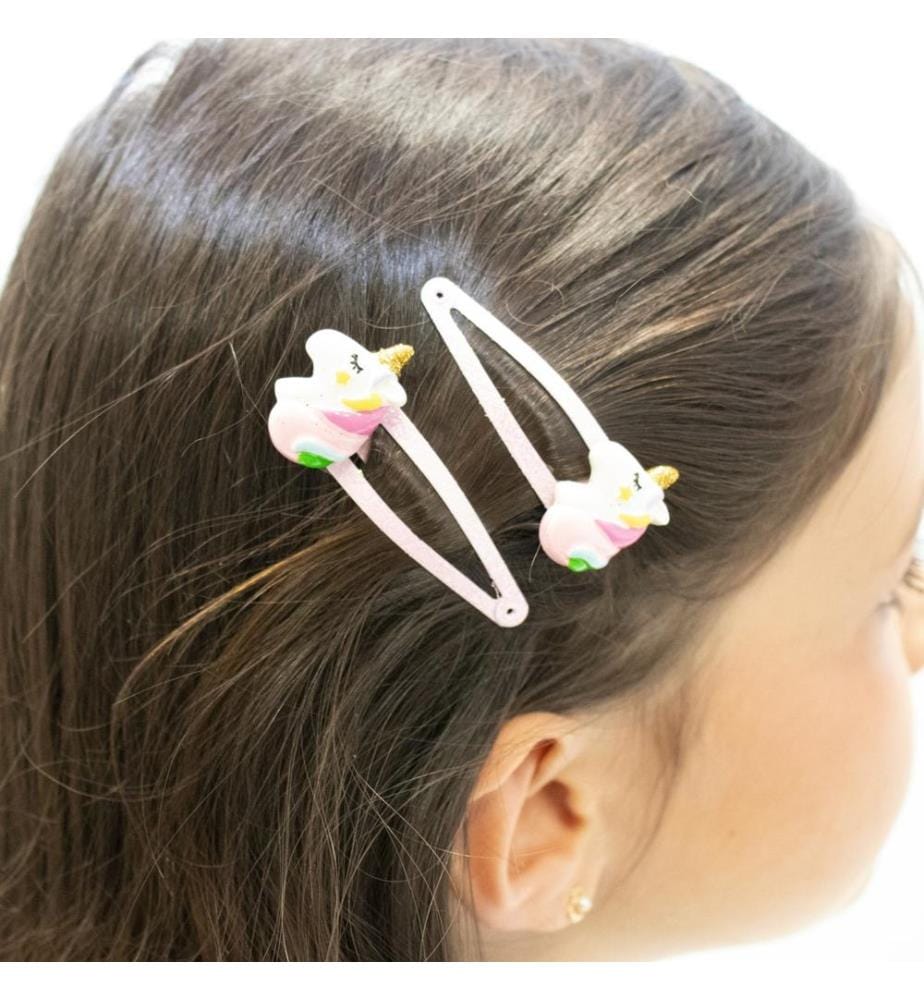Barrettes cheveux 2 pcs. Licornes