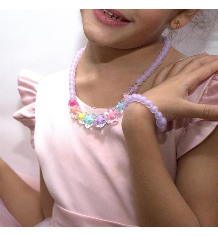 Collier et bracelet Étoiles parme
