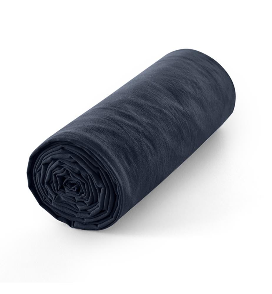 Drap housse 100% Coton 180 x 200 cm Bleu Nuit