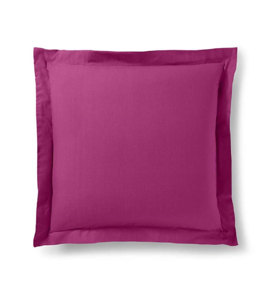 Pillowcase 100% Cotton Flat quilted ruffle 63 x 63 cm Magenta