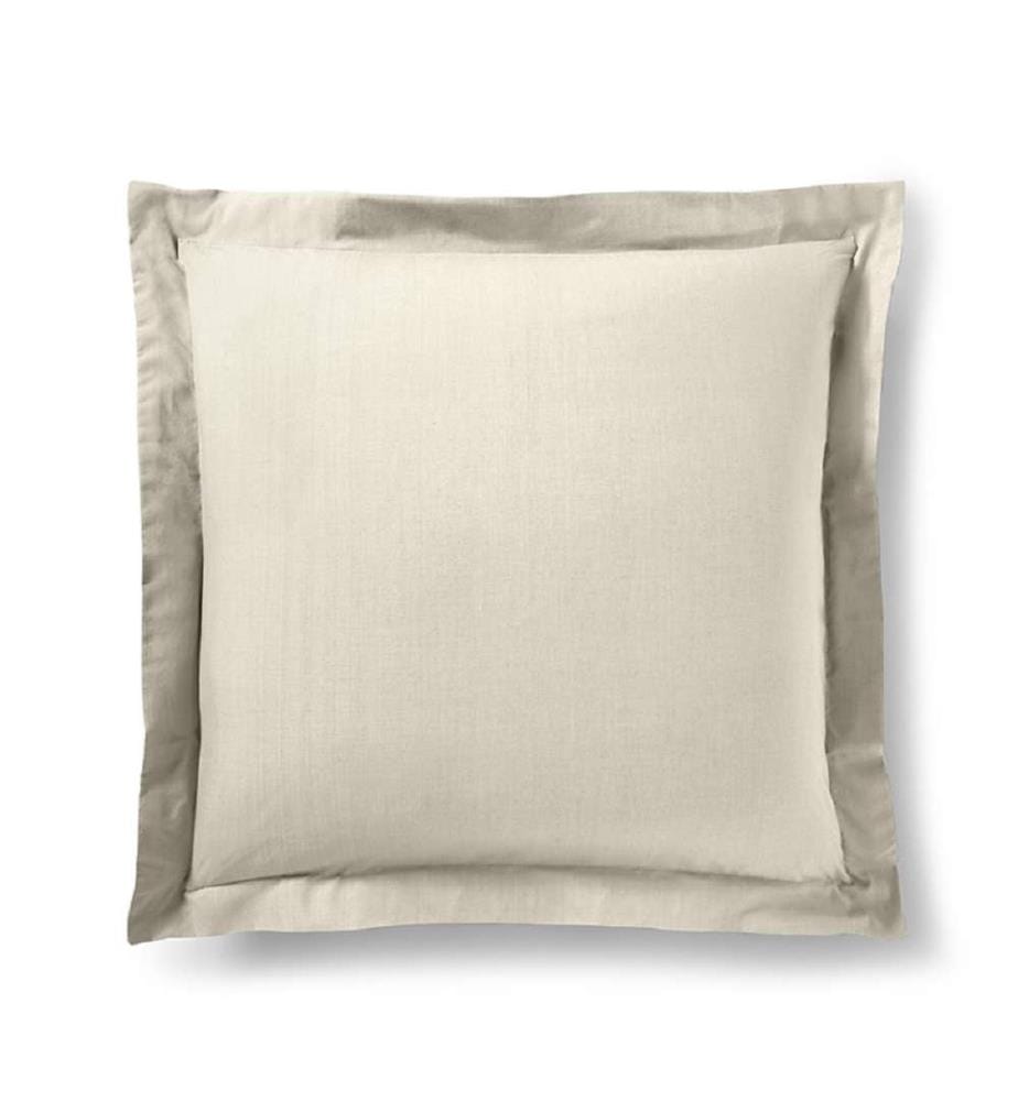 Pillowcase 100% Cotton Volant plat piqué 63 x 63 cm Sable