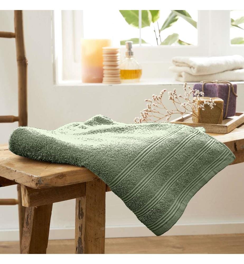 Drap de Douche Spa 100% Coton 70 x 140 cm - Romarin