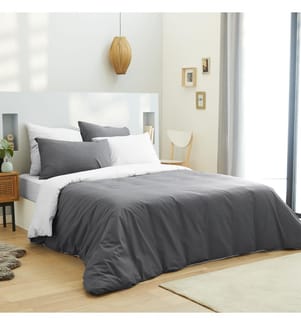 6-piece set 240 x 260 cm - Anthracite and White