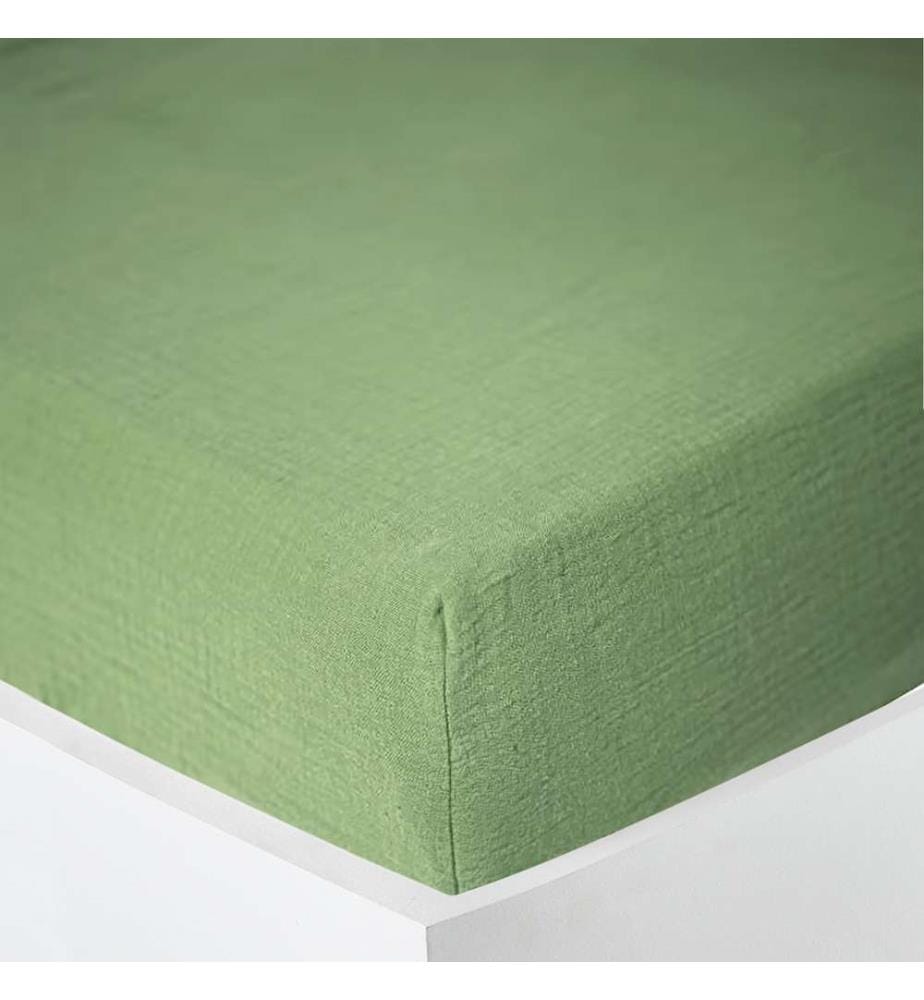 Drap housse 180 x 200 cm - Olive