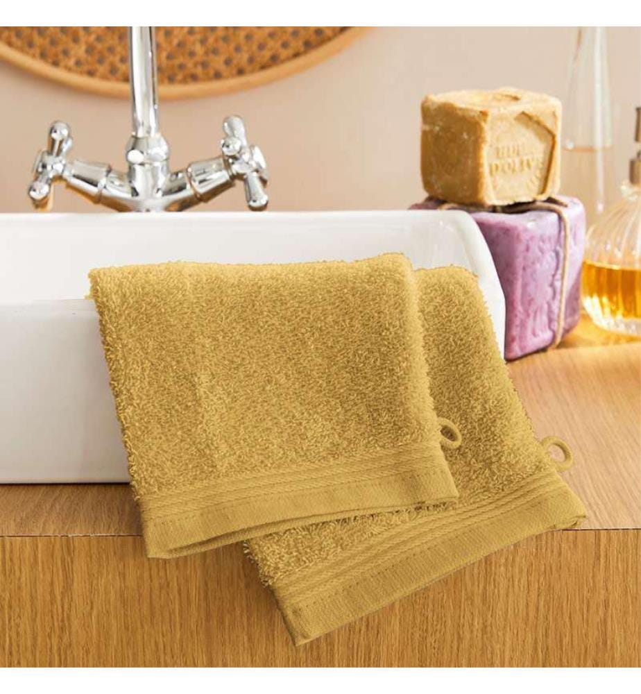 2er-Set Waschhandschuhe 15 x 21 cm - Mais