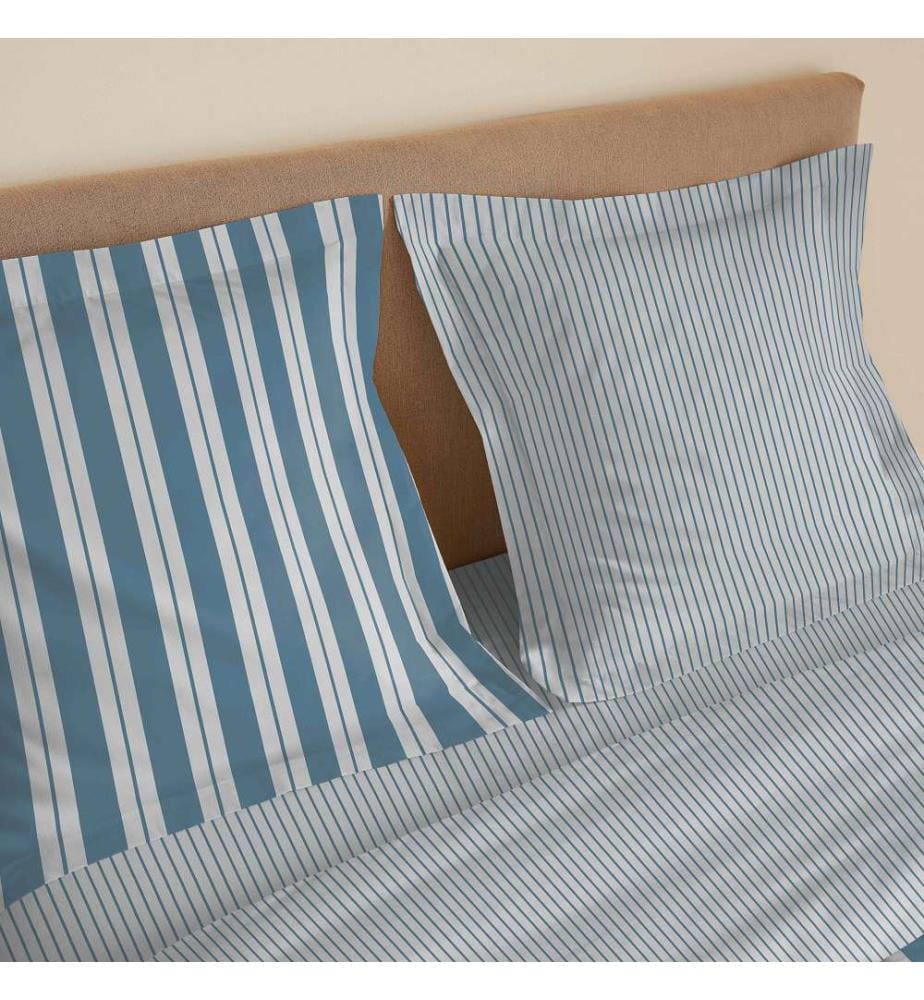 4 Piece Sheet Set for bed 140 x 190 cm - Florence Denim