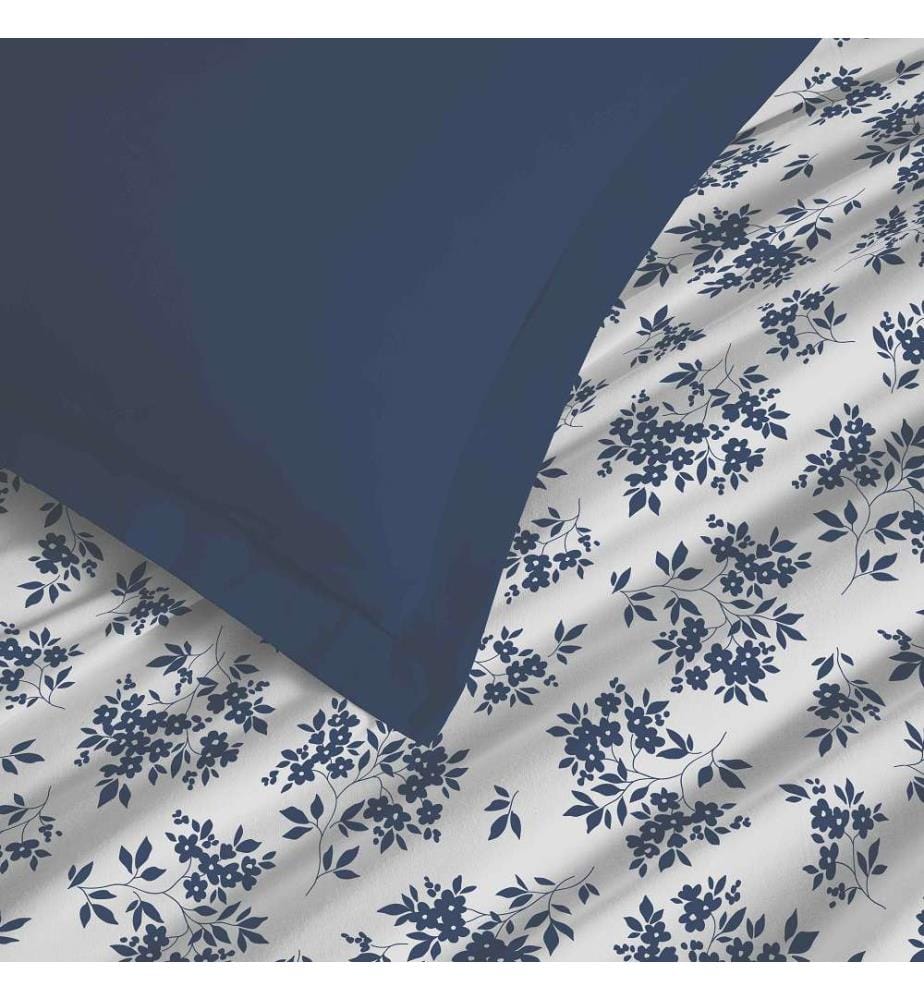 4 Piece Sheet Set for bed 140 x 190 cm - Eloise Bleu