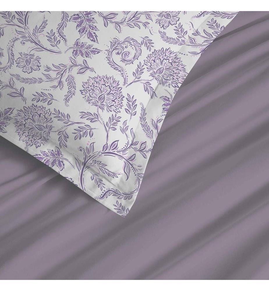 Comforter Cover 240 x 260 cm and Fitted Sheet 180 x 200 cm - Salma Lavande