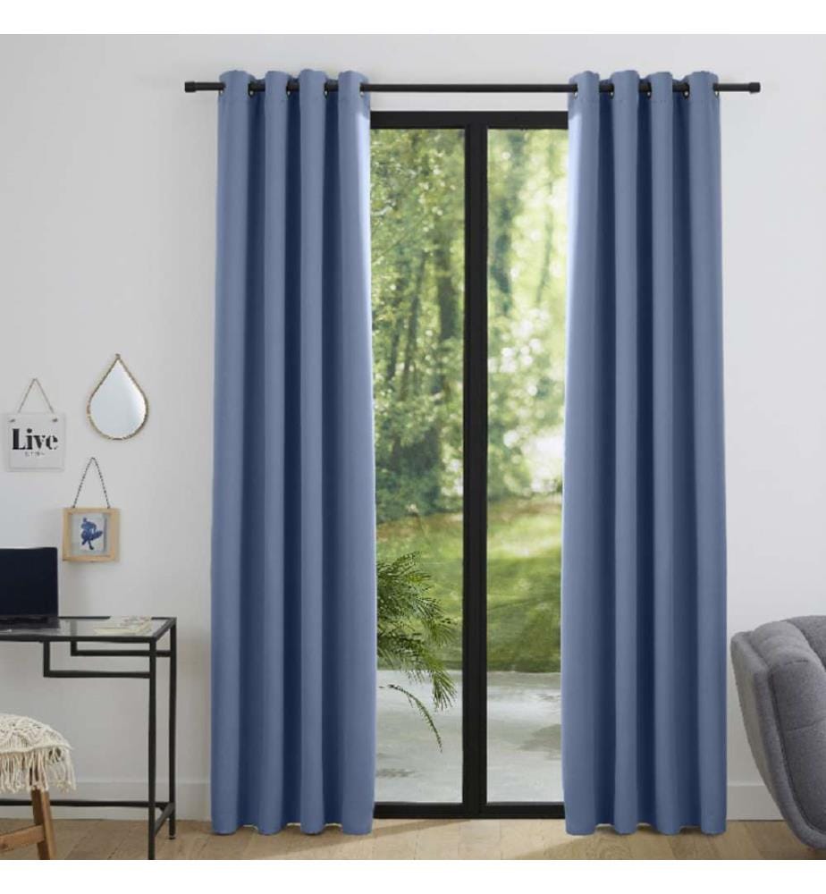 Blackout Curtain 140 x 260 cm - Bleuet