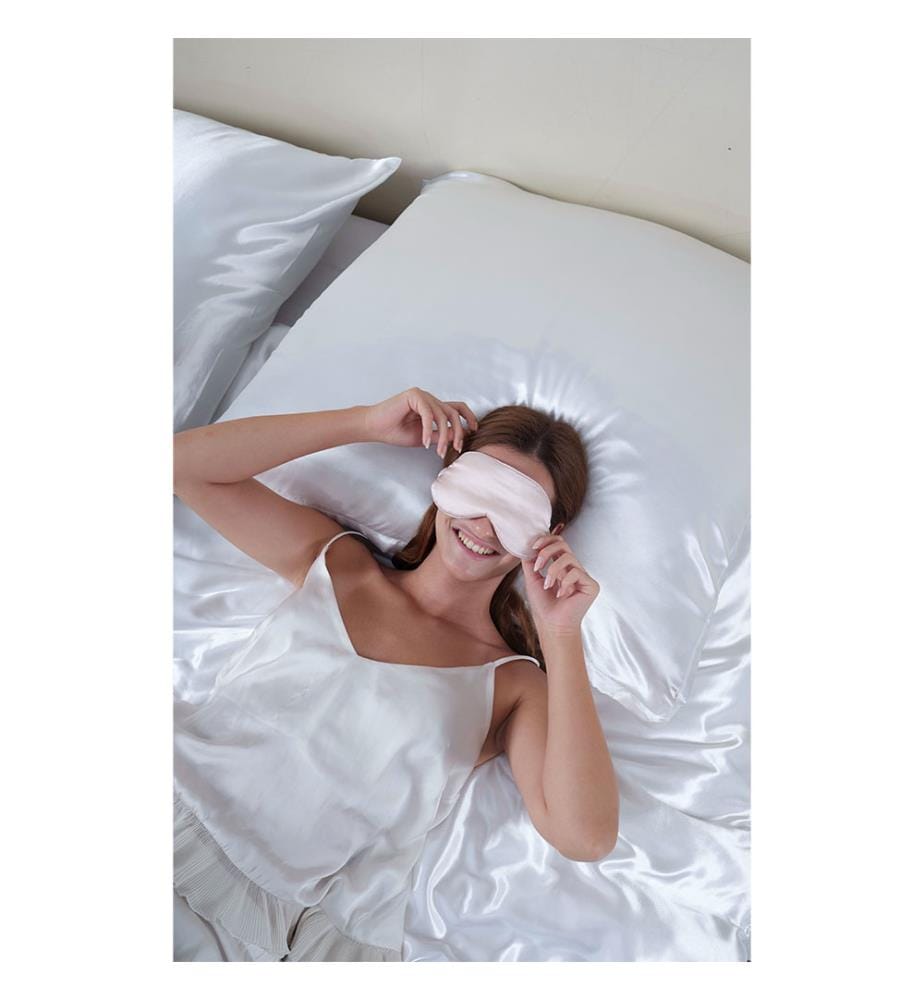 Maschera per dormire in 100% pura seta - Rosa